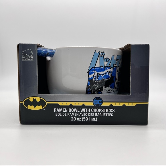 DC Batman Ramen Ceramic Bowl with Chopsticks - Picture 2 of 9